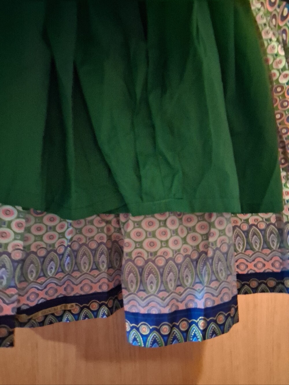 high-waisted African print skirt, vibrant, geometric pattern, No Size Tag - Picture 7 of 8